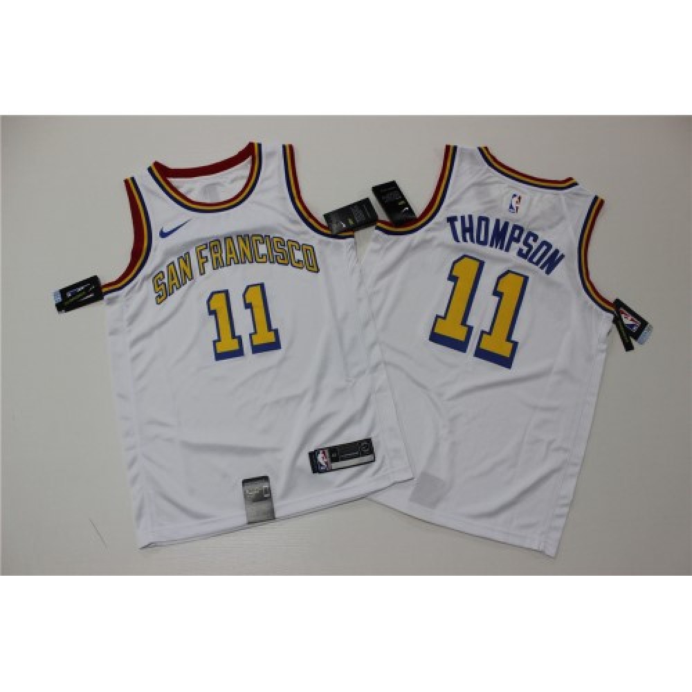 Men's Golden State Warriors Klay Thompson #11 White Classics Swingman Jersey - Classic Edition-Pro Kit Vault | Brand New 26/27 Sports Jerseys